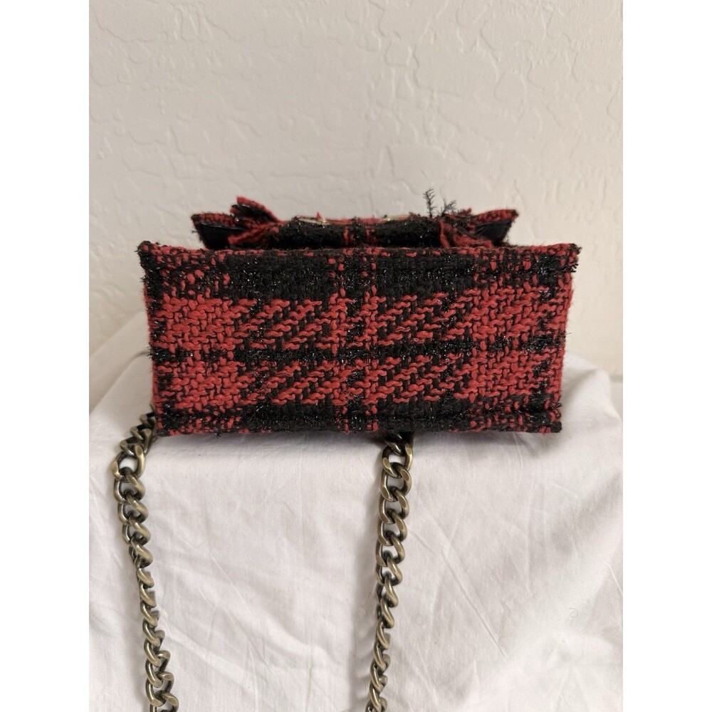 Kooreloo The New Yorker Petite Bag Red Tweed Crossbody Top Handle NEW - Picture 6 of 14